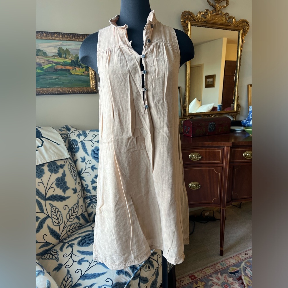 EDC by Esprit tan dress with Peter Pan collar. Fully lined. Size 6.